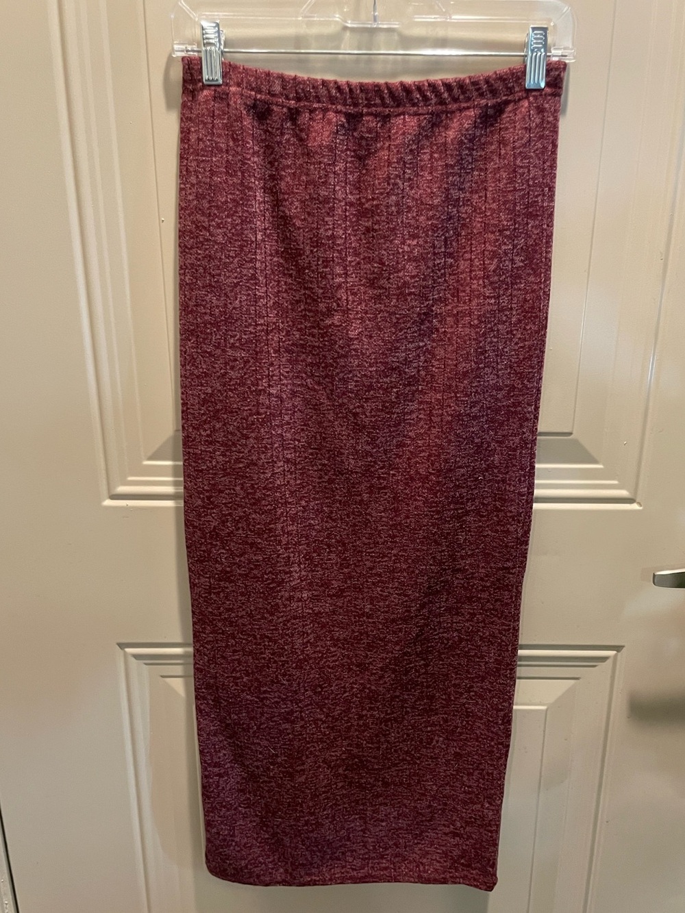 Boohoo Maroon Maxi Knit Skirt